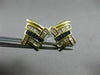 ESTATE LARGE 1.80CT DIAMOND & SAPPHIRE 14KT YELLOW GOLD 3D CRISS CROSS EARRINGS