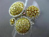 EXTRA LARGE 2.99CT WHITE & FANCY YELLOW DIAMOND 18KT TWO TONE GOLD COCKTAIL RING