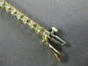 ESTATE LONG 3.10CT DIAMOND 14K YELLOW GOLD CLASSIC TENNIS BRACELET W/SAFETY LOCK