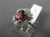 LARGE 1.89CT DIAMOND & AAA OVAL PINK TOURMALINE 14KT WHITE GOLD ENGAGEMENT RING