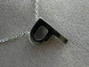 ESTATE LARGE .21CT DIAMOND 14KT WHITE GOLD 3D "P" FLOATING INITIAL PENDANT 18476