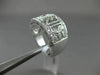 ESTATE WIDE .50CT DIAMOND 14KT WHITE GOLD 3D OPEN FILIGREE SEMI ETERNITY RING