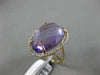 ESTATE LARGE 11.12CT DIAMOND & AAA AMETHYST 14K ROSE GOLD 3D HALO TEAR DROP RING