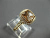 ESTATE LARGE 1.40CT DIAMOND & AAA MORGANITE 14KT ROSE GOLD HALO ENGAGEMENT RING