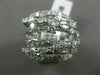 LARGE 3.28CT ROUND & MARQUISE DIAMOND 18KT WHITE GOLD CRISS CROSS MULTI ROW RING