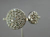 ESTATE WIDE .65CT DIAMOND 14KT WHITE GOLD 3D DOUBLE CIRCULAR PAVE FUN RING