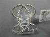 ESTATE LARGE .45CT DIAMOND 14KT WHITE GOLD 3D INFINITY DOUBLE OVAL LOVE RING