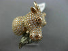 ESTATE EXTRA LARGE 1.88CT DIAMOND 14KT ROSE GOLD 3D HANDCRAFTED COW FUN RING