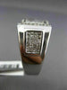 ESTATE 1.75CT ROUND & PRINCESS DIAMOND 14KT WHITE GOLD 3D HANDCRAFTED MENS RING