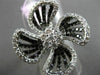 ESTATE LARGE 2.52CTW BLACK & WHITE DIAMOND 18KT WHITE GOLD 3D FLOWER FUN RING