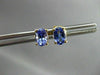 ESTATE LARGE 1.07CT AAA OVAL TANZANITE 14KT YELLOW GOLD STUD EARRING 6mm #20314