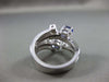 ESTATE WIDE 1.58CT DIAMOND & AAA TANZANITE 14KT WHITE GOLD FLOATING RING #16513