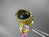 ESTATE 2.90CT DIAMOND & AAA SMOKY TOPAZ 14KT YELLOW GOLD 3D FILIGREE OVAL RING