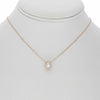 ESTATE .33CT DIAMOND 14K WHITE & ROSE GOLD PEAR SHAPE HALO BY THE YARD NECKLACE