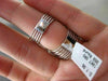 ESTATE LARGE 1.06CT DIAMOND 14KT WHITE GOLD MULTI WAVE DOUBLE CHAIN FUN RING