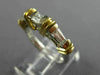 ESTATE .70CT PRINCESS DIAMOND  14K & 18K TWO TONE GOLD 3D WEDDING RING #7064