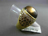 ESTATE MASSIVE 22.27CTW FANCY DIAMOND & AAA SMOKY TOPAZ 18KT YELLOW GOLD RING