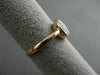 ESTATE WIDE .15CT ROUND DIAMOND 14KT ROSE GOLD 3D OVAL PAVE CLASSIC RING FG VSSI