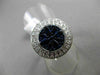 ESTATE LARGE 2.29CT DIAMOND & SAPPHIRE 18KT WHITE GOLD 3D FILIGREE CIRCULAR RING