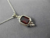 ESTATE .50CT AAA GARNET 14K WHITE GOLD SOLITAIRE OCTAGON FLOATING PENDANT #22982