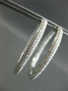 ESTATE WIDE 3.48CT DIAMOND INSIDE OUT 14KT WHITE GOLD HOOP EARRINGS F/G VS
