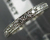 ANTIQUE .58CT DIAMOND 14KT WHITE GOLD MILGRAIN ETERNITY ANNIVERSARY RING #19869