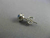 ESTATE 1.18CT DIAMOND & AAA SAPPHIRE 18KT WHITE GOLD 3D ROUND HALO STUD EARRINGS