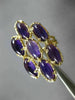 ANTIQUE LARGE 10CT DIAMOND & AAA AMETHYST 14K YELLOW GOLD MULTI OVAL RING #26404