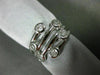 ESTATE WIDE .60CT DIAMOND 14KT WHITE GOLD SIX STONE CRISS CROSS ETOILE FUN RING