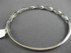ESTATE WIDE 1.02CT DIAMOND 14K WHITE GOLD INFINITY SEMI ETERNITY BANGLE BRACELET