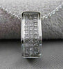 ESTATE .86CTW DIAMOND 18KT WHITE GOLD CURVED 3D FILIGREE PENDANT + CHIAN #18760