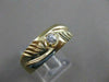 ANTIQUE ROUND DIAMOND 14K YELLOW GOLD RIPPLE SWIRL FILIGREE MENS RING 7MM #11663