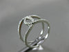 ESTATE WIDE .27CT DIAMOND 18KT WHITE GOLD 3D TWO ROW OPEN INFINITY LOVE RING