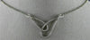 ESTATE .29CT DIAMOND 18KT WHITE GOLD 3D CLASSIC LOVE KNOT V SHAPE FUN NECKLACE