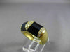 ESTATE LARGE .25CT DIAMOND & AAA ONYX 18KT YELLOW GOLD 3 DIMENSIONAL FUN RING