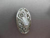 ESTATE LARGE 7.07CTW DIAMOND 18KT WHITE GOLD OVAL FILIGREE PAVE CLIP ON EARRINGS
