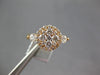ESTATE WIDE .49CT DIAMOND 18KT ROSE GOLD 3D CLUSTER ROUND HALO FRIENDSHIP RING