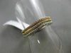 ESTATE WIDE .26CT DIAMOND 14KT WHITE YELLOW ROSE GOLD 3 WAVE STACKABLE LOVE RING