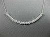 ESTATE .50CT DIAMOND 14K WHITE GOLD 2 ROW SEMI CIRCLE MILGRAIN ROPE FUN NECKLACE