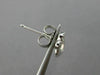 ESTATE .06CT DIAMOND 14KT WHITE GOLD 3D OPEN DOUBLE HEART LOVE HANGING EARRINGS