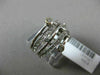 ESTATE WIDE .40CT ROUND DIAMOND 14KT WHITE GOLD MULTI ROW PAVE ETOILE FUN RING