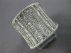 EXTRA LARGE 2.13CT DIAMOND 14KT WHITE GOLD 3d ROUND & BAGUETTE ANNIVERSARY RING