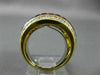 ESTATE WIDE 5.30CT DIAMOND & AAA RUBY 18K YELLOW GOLD INVISIBLE ANNIVERSARY RING