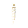 .70CT DIAMOND & AAA SOUTH SEA PEARL 14K YELLOW GOLD 3D ROUND PAVE 3 ROW EARRINGS
