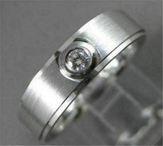 ESTATE WIDE 0.14CTW DIAMOND 14KT WHITE GOLD 4 STONE ETOLIE MENS RING #14553