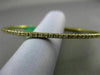 ESTATE .62CT DIAMOND 18KT YELLOW GOLD 3D CLASSIC 2mm FLEXIBLE BANGLE BRACELET