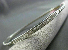 ESTATE .38CT ROUND DIAMOND 14KT WHITE GOLD 3D 3.5mm CLASSIC BANGLE BRACELET