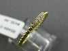 ESTATE .04CT ROUND DIAMOND 14KT YELLOW GOLD 3D 5 STONE MILGRAIN BEADED FUN RING