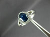 ESTATE 1.15CT DIAMOND & AAA SAPPHIRE 14K WHITE GOLD CLASSIC OVAL ENGAGEMENT RING