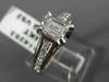 ESTATE WIDE 1.47CT EMERALD DIAMOND 14KT WHITE GOLD LUCIDA ENGAGEMENT RING #14253